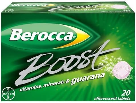 Berocca Boost Energy Vitamin With Guarana & Caffeine Effervescent Tablets 20 pack